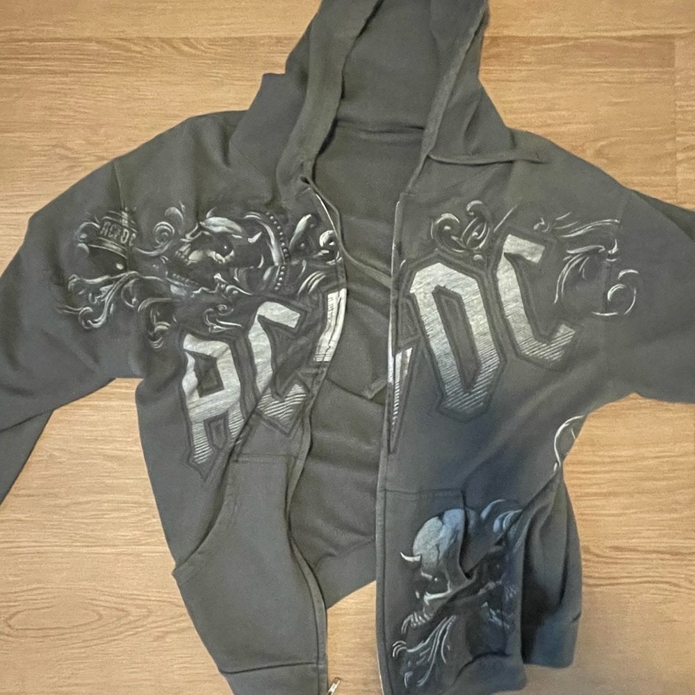 Ac/dc zip up hoodie